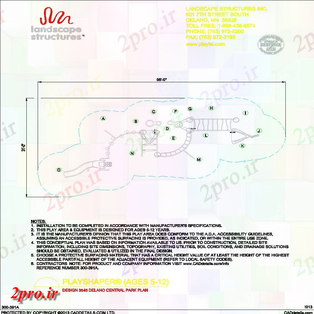 دانلود نقشه قالب اسکلت فلزی  بازی شکل طراحی دلانو پارک مرکزی (کد152147)