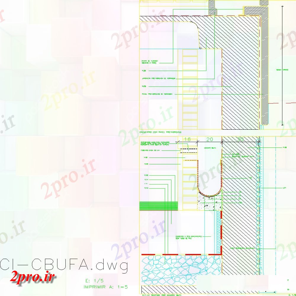 دانلود نقشه طراحی جزئیات ساختار جزئیات ساخت و ساز طراحی  (کد152205)