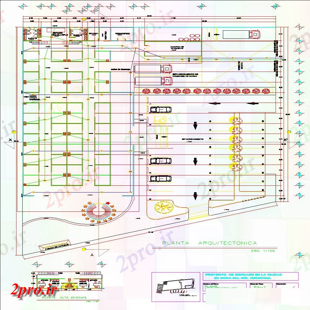 دانلود نقشه طراحی جزئیات ساختار ناحیه ای طرحی بازار جزئیات (کد152432)