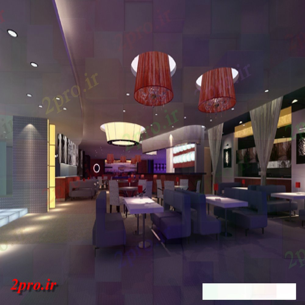 دانلود نقشه جزئیات فضای داخلی ناهار خوری  محل غذاخوری هتل طراحی داخلی خلاق (کد152512)
