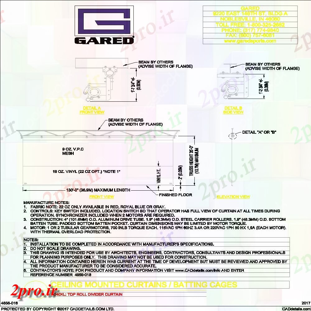 دانلود نقشه ورزشگاه ، سالن ورزش ، باشگاه جزئیات سقف پرده و قفس پنبه حلاجی  نصب (کد152674)