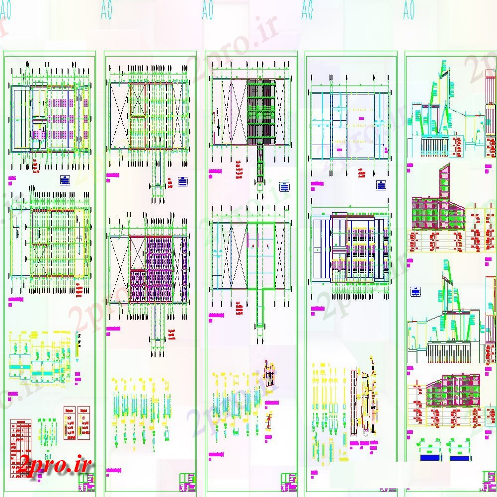 دانلود نقشه جزئیات ساخت و ساز طرحی سقف و بخش  (کد153347)