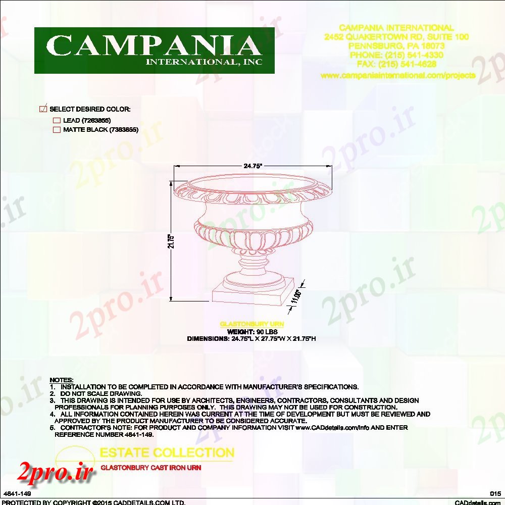 دانلود نقشه بلوک ، آرام ، نماد Glastonbury را چدن URN طراحی ایزومتریک (کد153620)