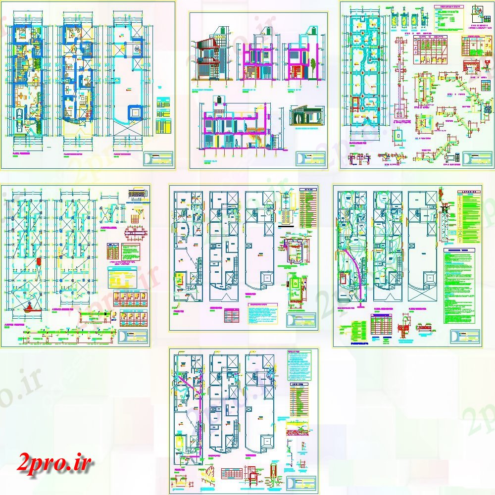 دانلود نقشه جزئیات تیر جزئیات طرحی پرتو و بخش  چیدمان (کد154391)