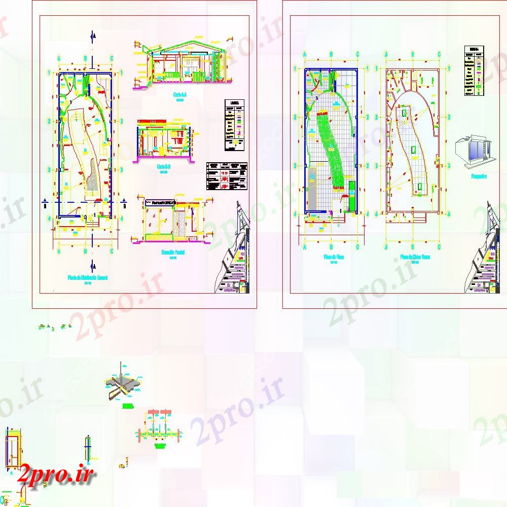 دانلود نقشه هایپر مارکت - مرکز خرید - فروشگاه فروشگاه بوتیک طرحی بندی 10 در 14 متر (کد154474)