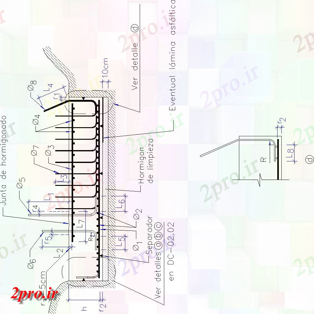 دانلود نقشه طراحی اتوکد پایه لنگر بخش تخته و الوار   (کد154581)