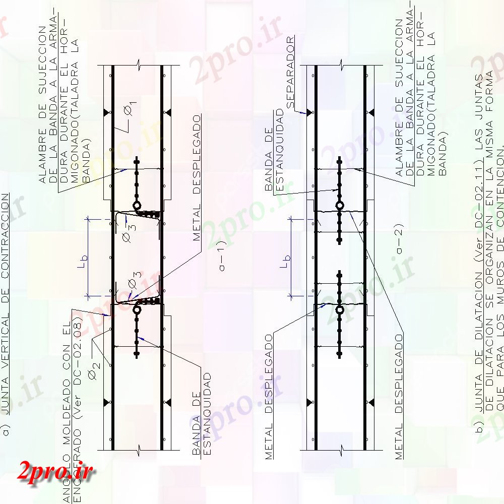 دانلود نقشه جزئیات پله و راه پله  باربری به بخش پرتو  طراحی (کد154590)