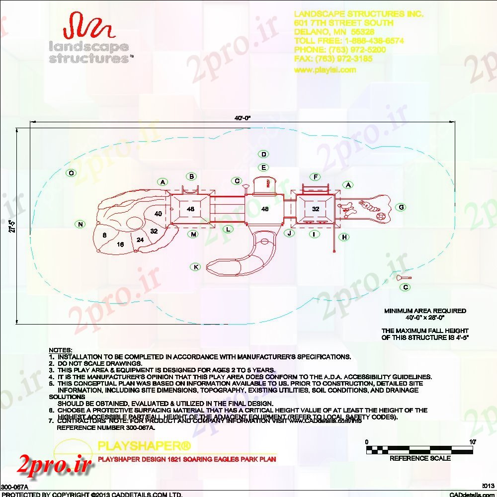 دانلود نقشه باغ افزایش طرحی عقاب پارک و محوطه سازی جزئیات  (کد154621)