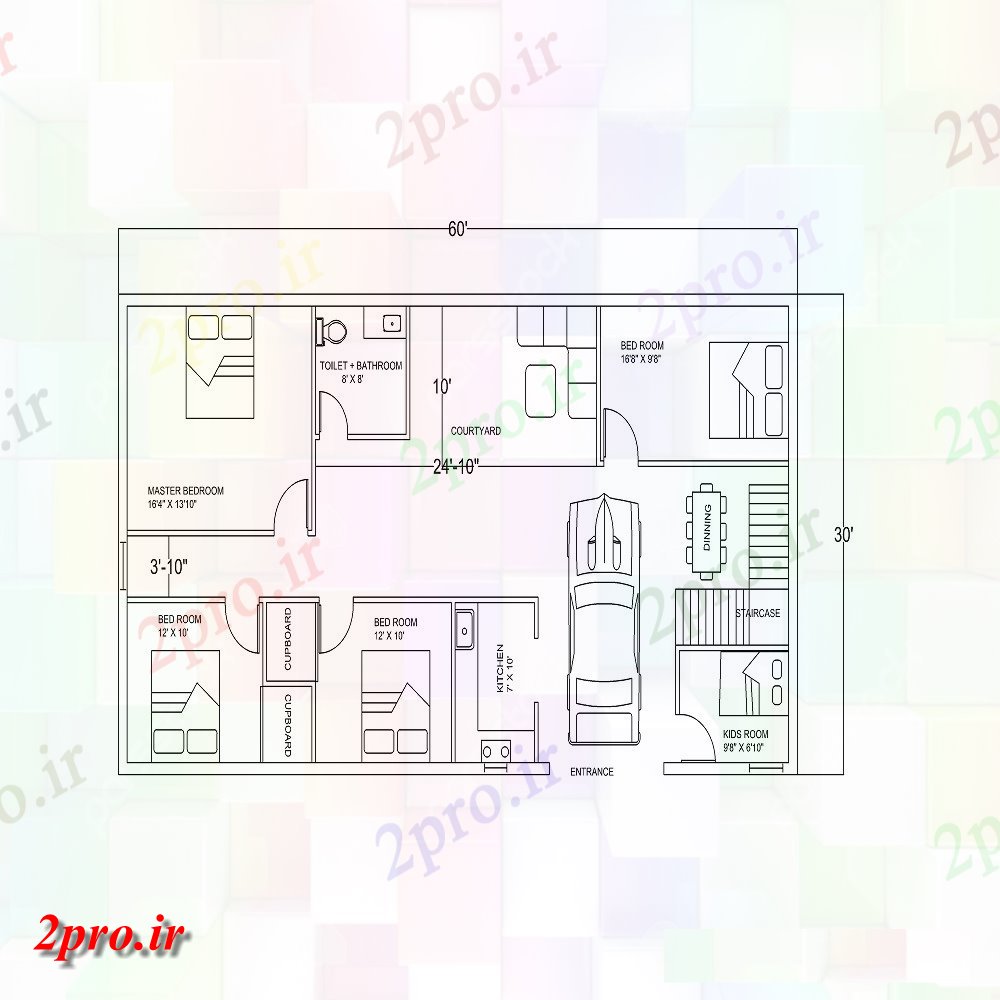 دانلود نقشه مسکونی  ، ویلایی ، آپارتمان   طرح (کد154735)