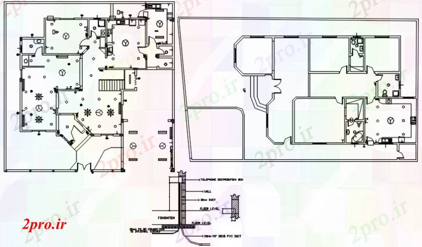 دانلود نقشه برق کشی ، اتصالات طرحی برق   (کد154847)