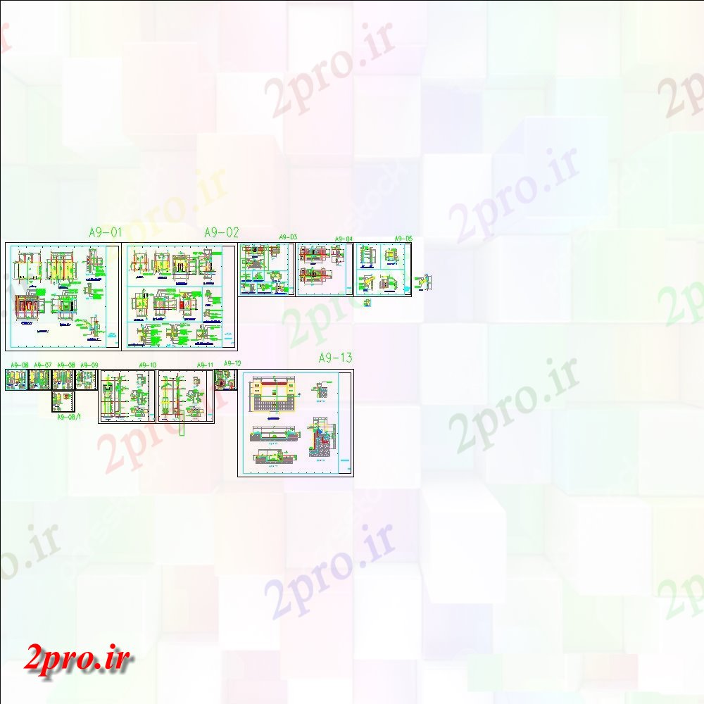 دانلود نقشه مسکونی ، ویلایی ، آپارتمان ساخت و ساز خانه برنامه ریزی 5 در 8 متر (کد154854)