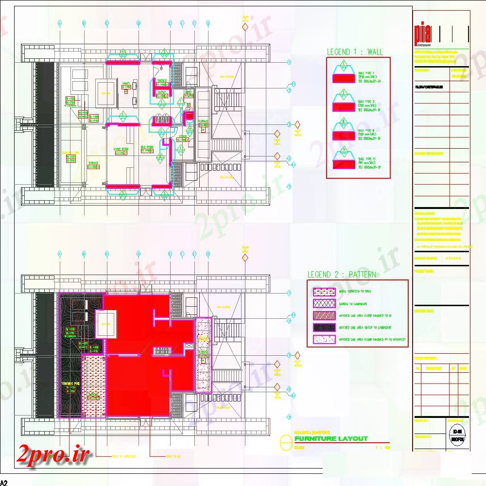 دانلود نقشه مسکونی ، ویلایی ، آپارتمان خانه پروژه 11 در 18 متر (کد154898)