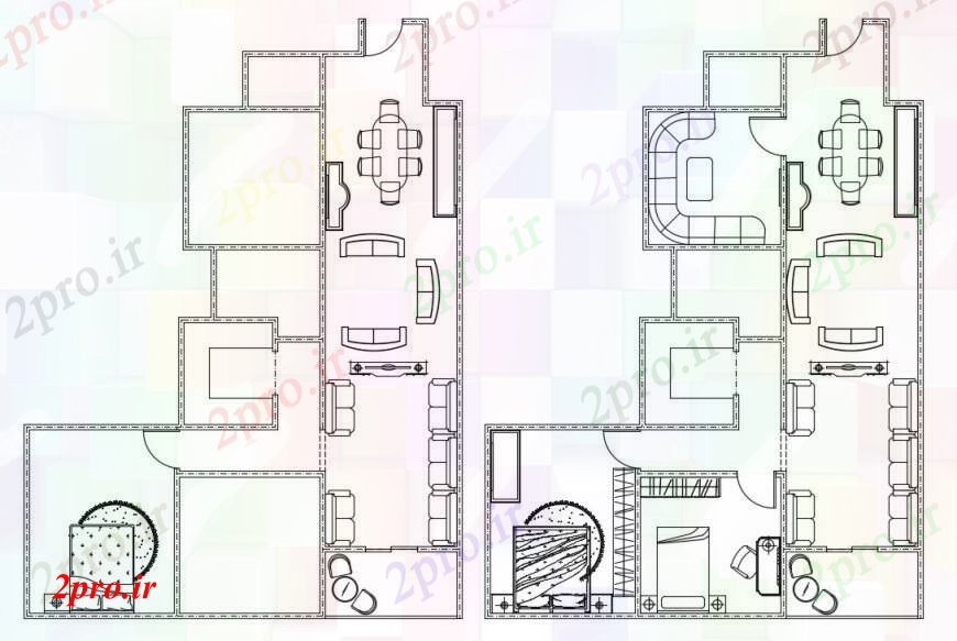 دانلود نقشه مسکونی  ، ویلایی ، آپارتمان  اقامت طرحی آپارتمان    طرحی  (کد154920)