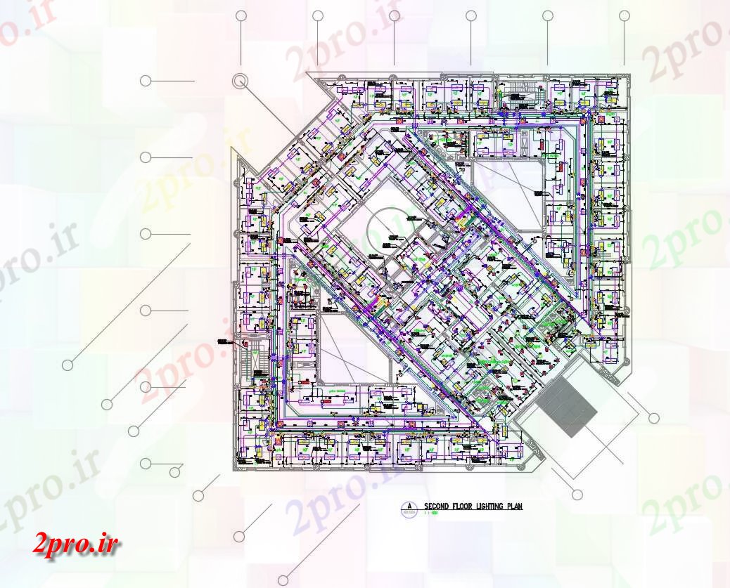 دانلود نقشه معماری طرحی چیدمان برق از شرکت های بزرگ  ساختمان (کد154974)