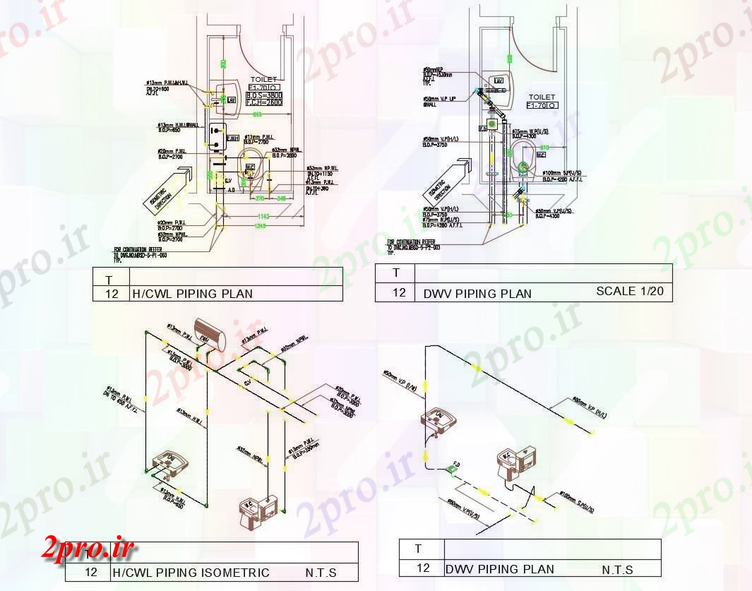 دانلود نقشه بلوک حمام و توالتتوالتنشیمن کوچک طراحی طرحی  (کد154988)