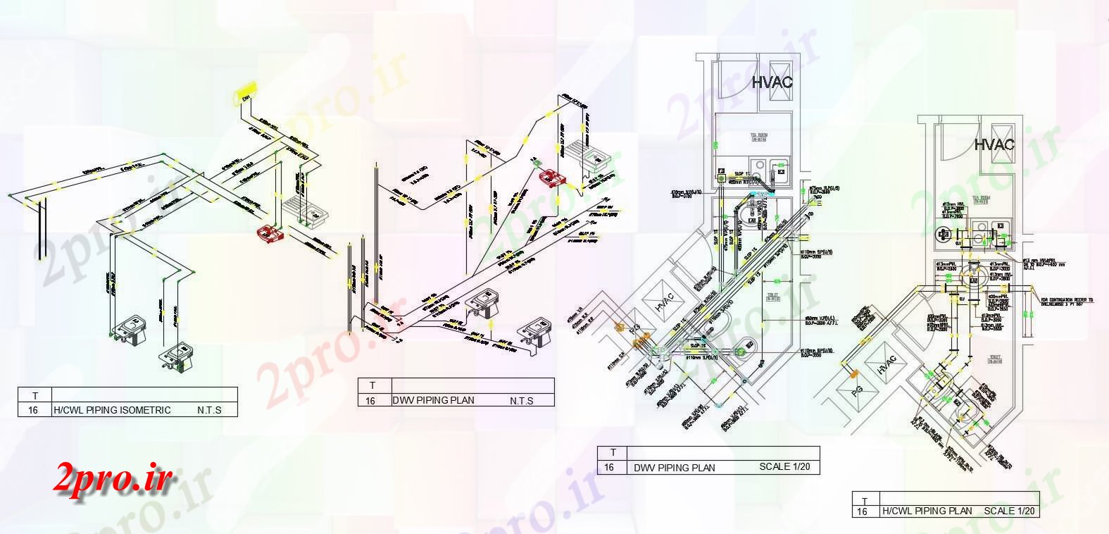 دانلود نقشه بلوک حمام و توالت  طراحی مدرن حمام   (کد154991)