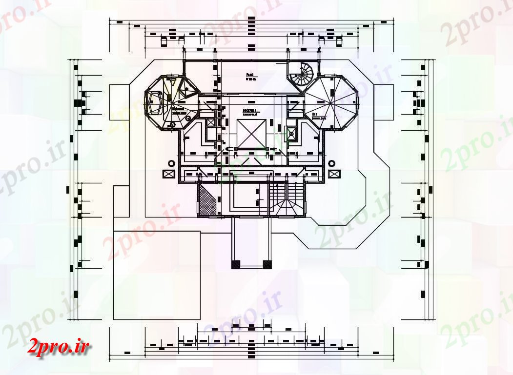 دانلود نقشه خانه های کوچک ، نگهبانی ، سازمانی - ویلایی خانه طرحی طبقه با کار فرمت 10 در 16 متر (کد155012)