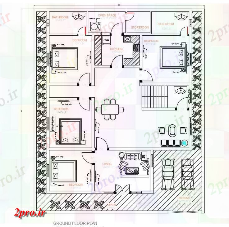 دانلود نقشه مسکونی ، ویلایی ، آپارتمان X 60 مجلس طرحی با مبلمان چیدمان 50 در 64 متر (کد155354)