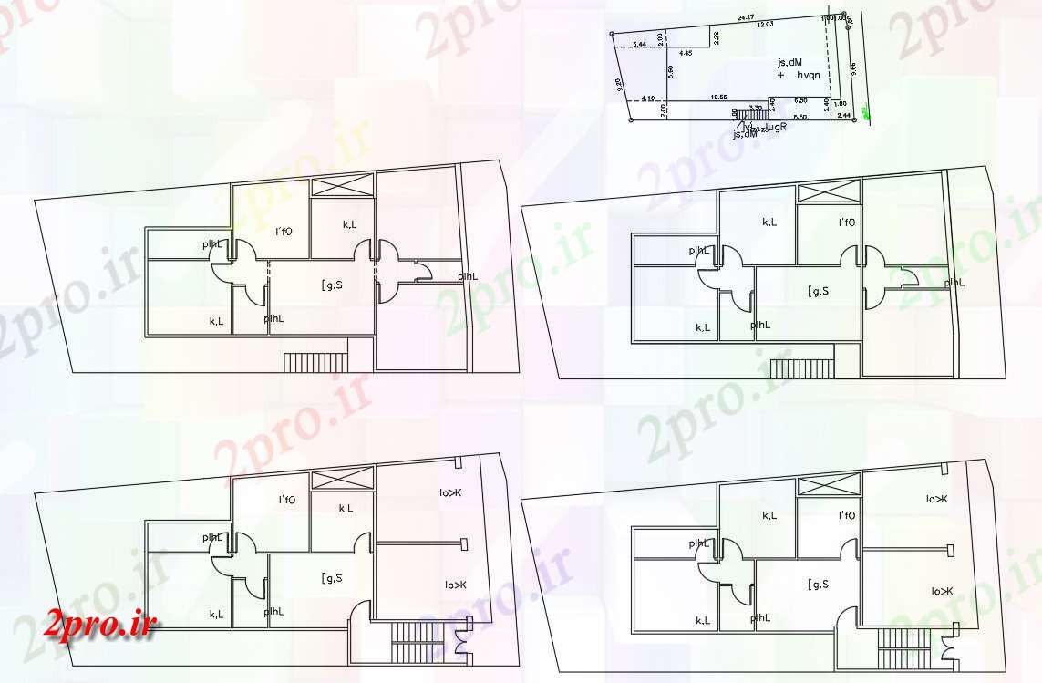 دانلود نقشه خانه های کوچک ، نگهبانی ، سازمانی - دان طرحی خانه با سایت نشیمن 10 در 16 متر (کد155380)