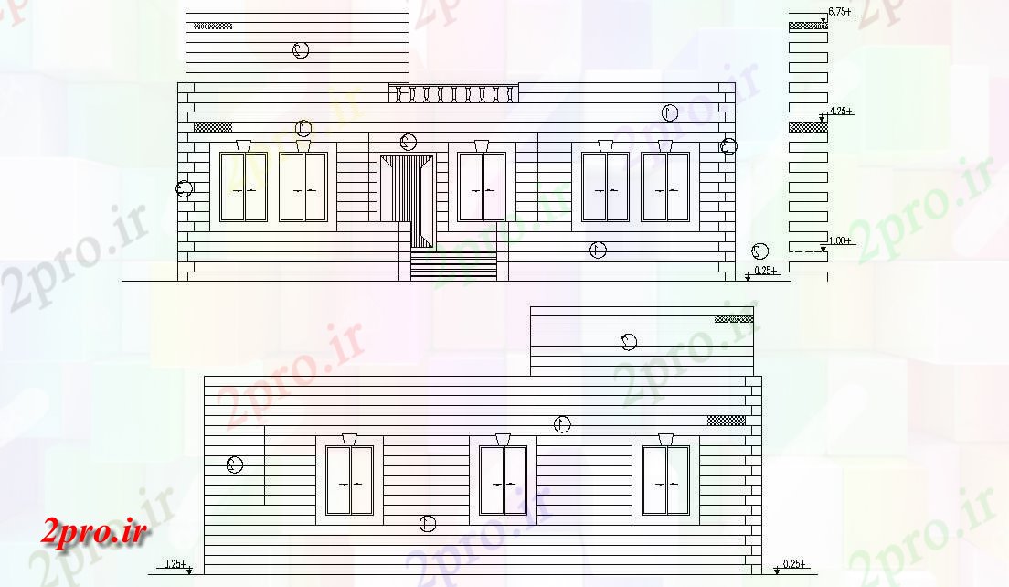 دانلود نقشه خانه های کوچک ، نگهبانی ، سازمانی - ساده مسکونی ساختمان خانه نماات طراحی   (کد155404)