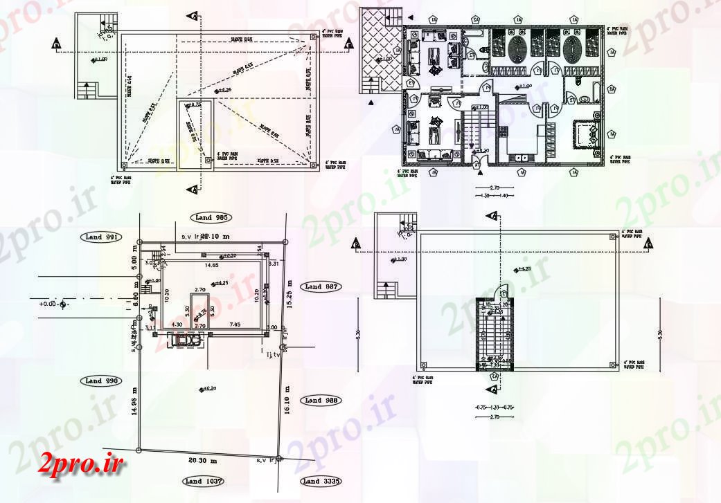 دانلود نقشه خانه های کوچک ، نگهبانی ، سازمانی - X 45 خانه مبلمان طراحی 9 در 14 متر (کد155422)