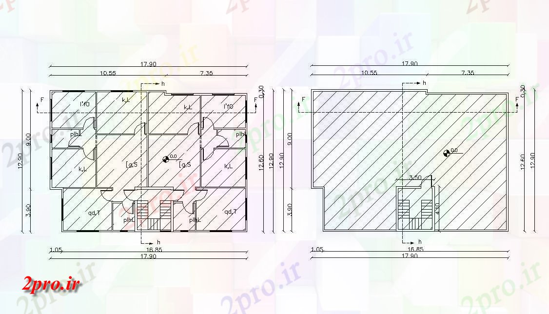 دانلود نقشه مسکونی  ، ویلایی ، آپارتمان  مسکونی طراحی تخت با تراس طرحی طبقه به  (کد155484)