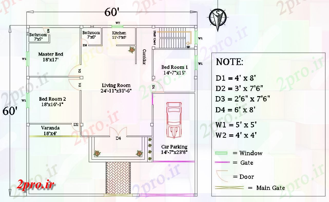 دانلود نقشه خانه های کوچک ، نگهبانی ، سازمانی - X 60 مجلس طرحی 11 در 17 متر (کد155487)