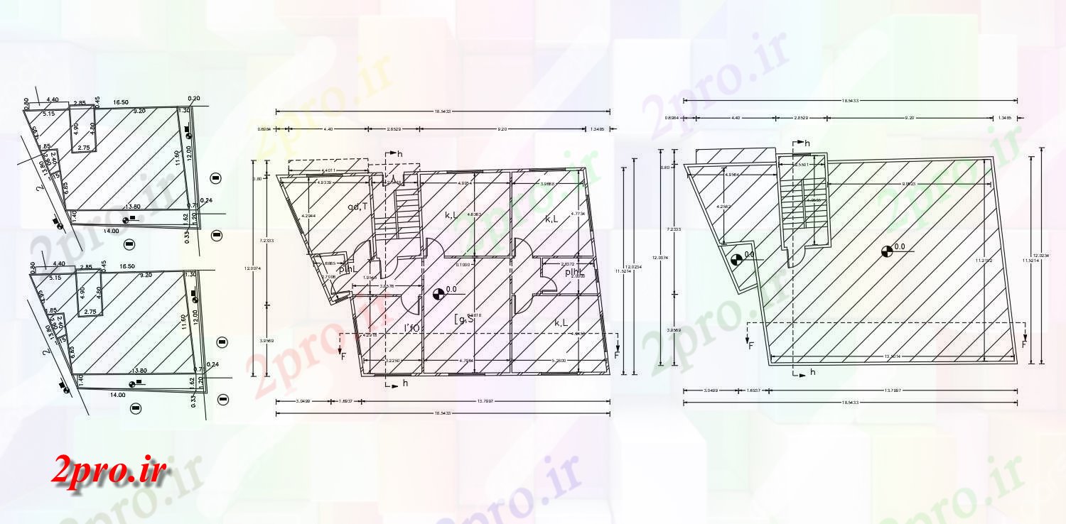 دانلود نقشه خانه های کوچک ، نگهبانی ، سازمانی - اتاق خواب خانه دان طراحی 11 در 17 متر (کد155491)