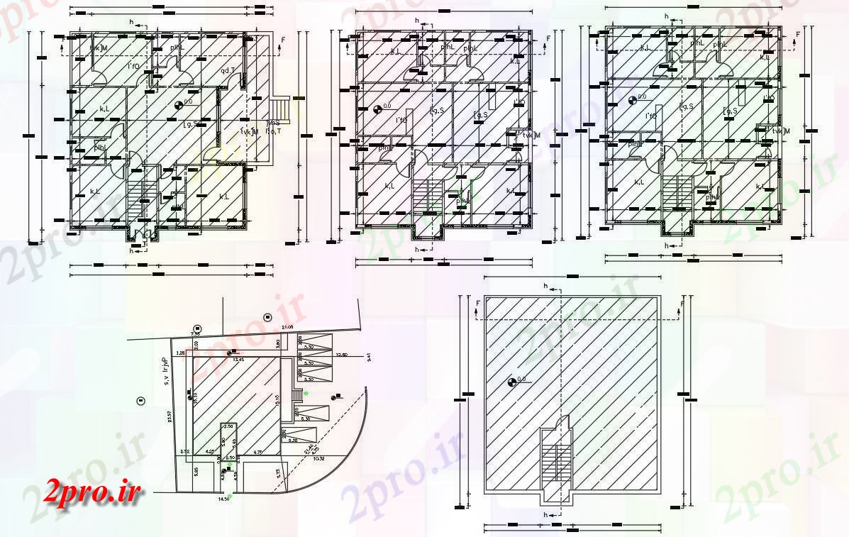 دانلود نقشه خانه های کوچک ، نگهبانی ، سازمانی - طراحی پارکینگ معماری خانه ویلایی طرحی با ماشین 13 در 15 متر (کد155503)