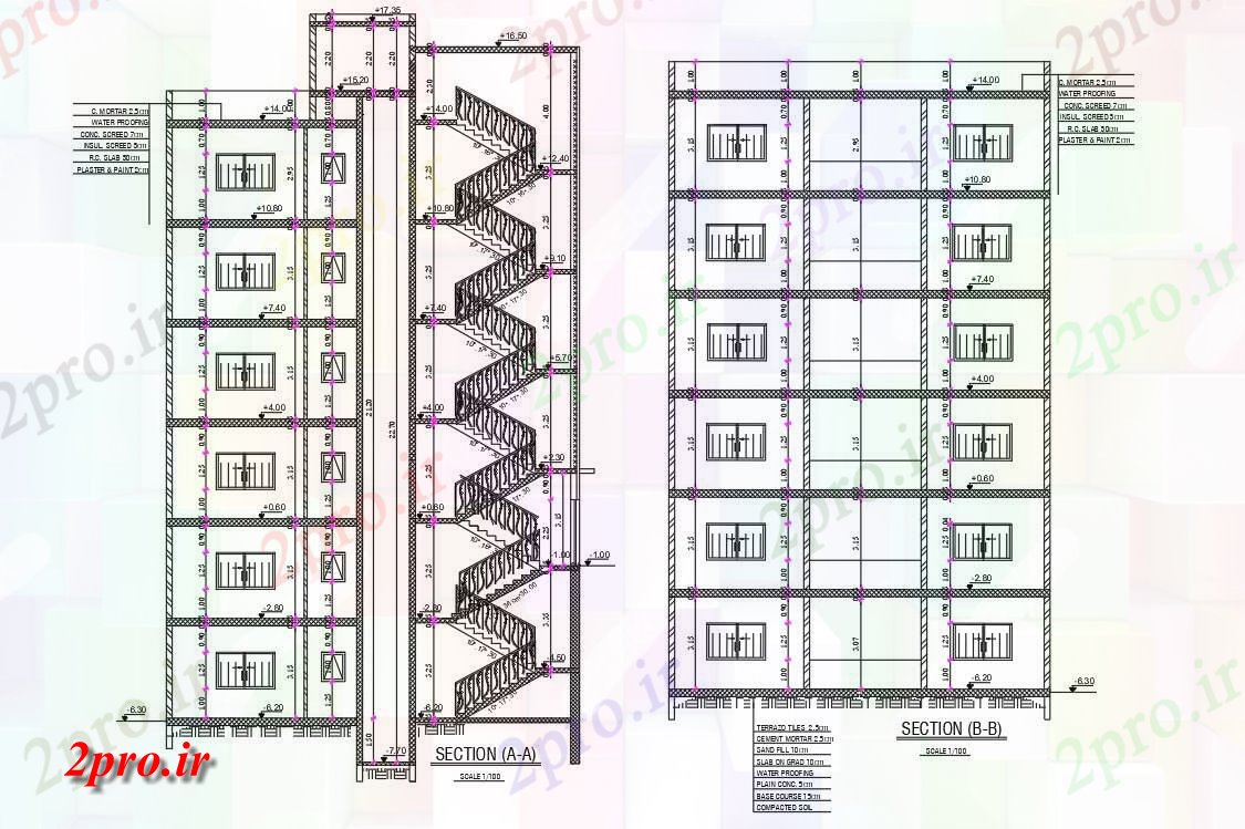 دانلود نقشه مسکونی  ، ویلایی ، آپارتمان  معماری آپارتمان   بخش نشیمن  (کد155511)