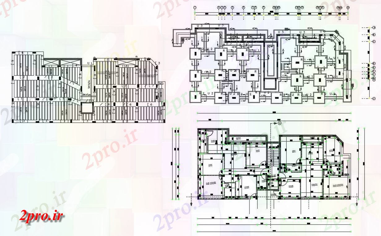 دانلود نقشه مسکونی  ، ویلایی ، آپارتمان  BHK آپارتمان   طرحی با ساخت و ساز نشیمن (کد155515)