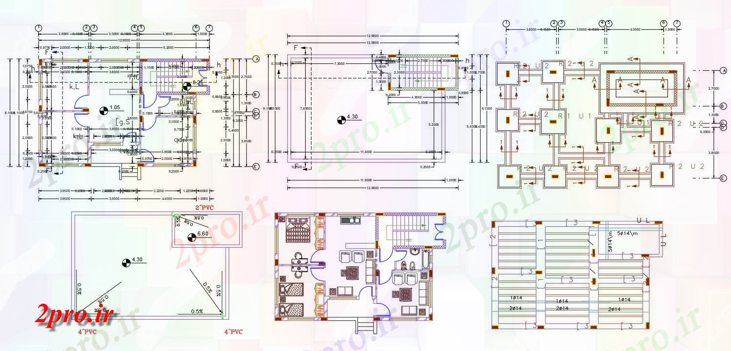 دانلود نقشه خانه های کوچک ، نگهبانی ، سازمانی - X 40 معماری خانه طرحی 8 در 12 متر (کد155518)