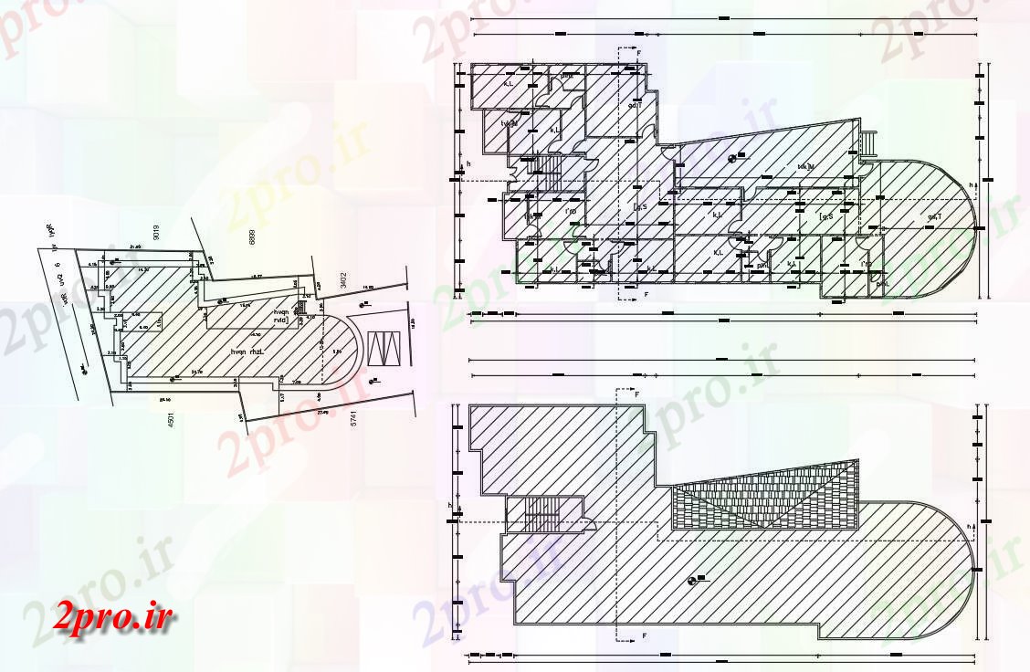 دانلود نقشه خانه های کوچک ، نگهبانی ، سازمانی - معماری اسراف ویلایی طراحی اتوکد 19 در 40 متر (کد155534)