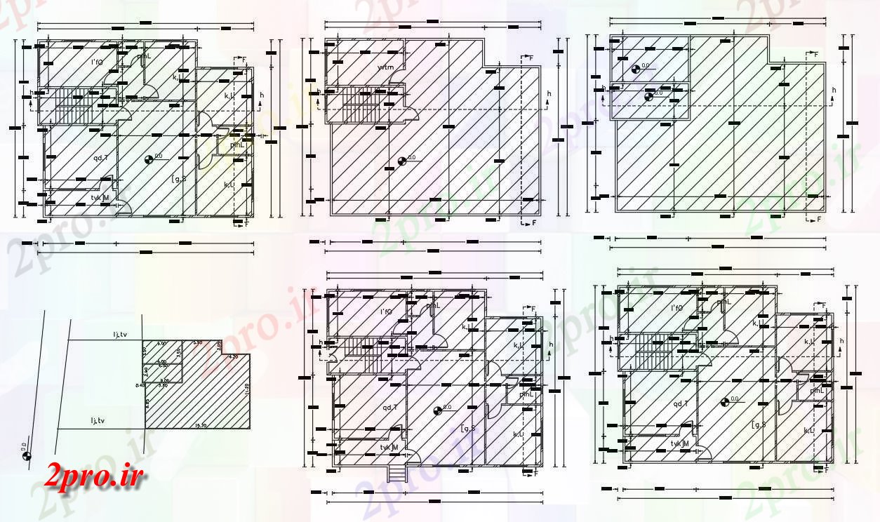 دانلود نقشه خانه های کوچک ، نگهبانی ، سازمانی - طرحی معماری 3 اتاق خواب خانه 13 در 15 متر (کد155544)