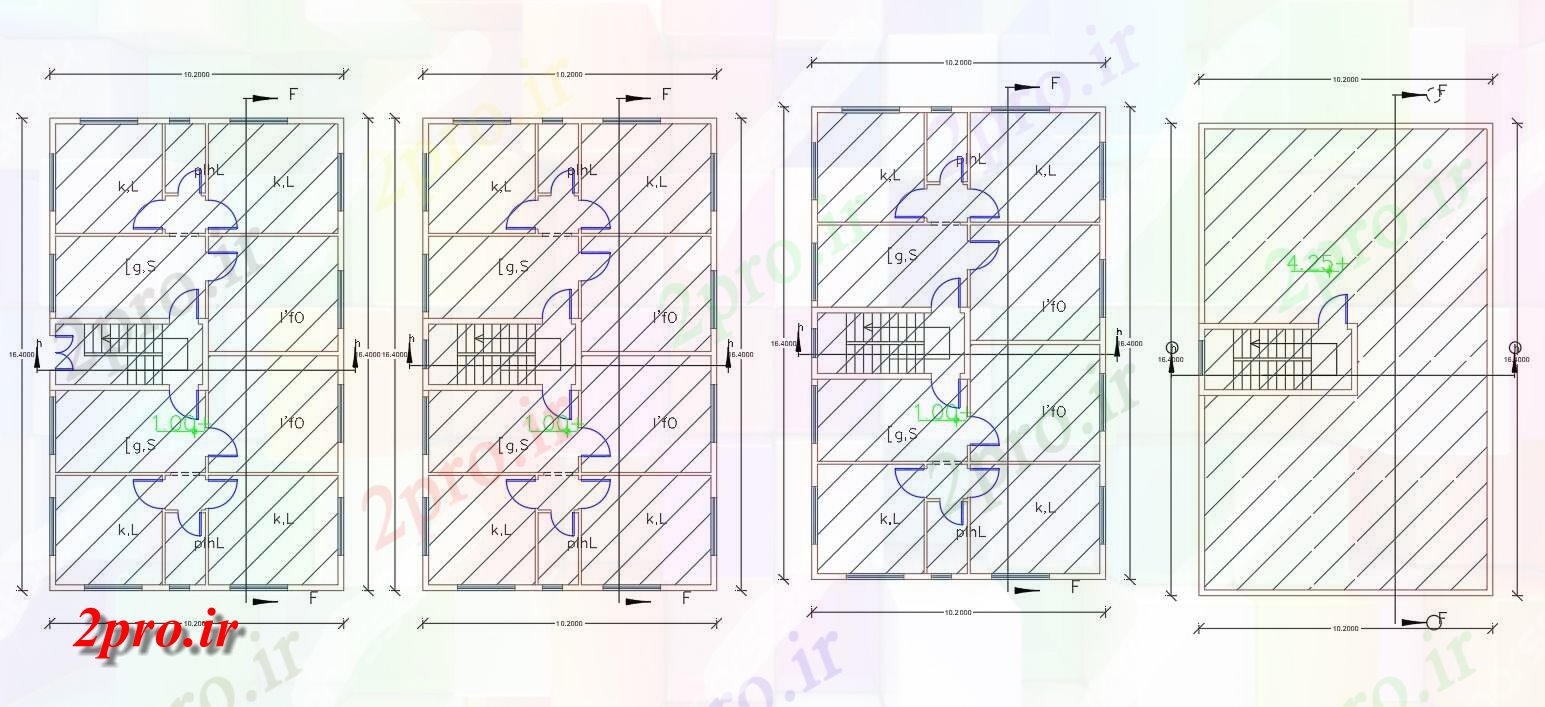 دانلود نقشه مسکونی  ، ویلایی ، آپارتمان  فوت مربع آپارتمان   2 BHK خانه طراحی (کد155553)