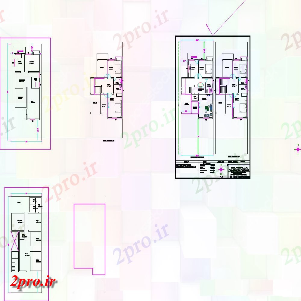 دانلود نقشه مسکونی ، ویلایی ، آپارتمان طرحی خانه کوچک 7 در 13 متر (کد155579)