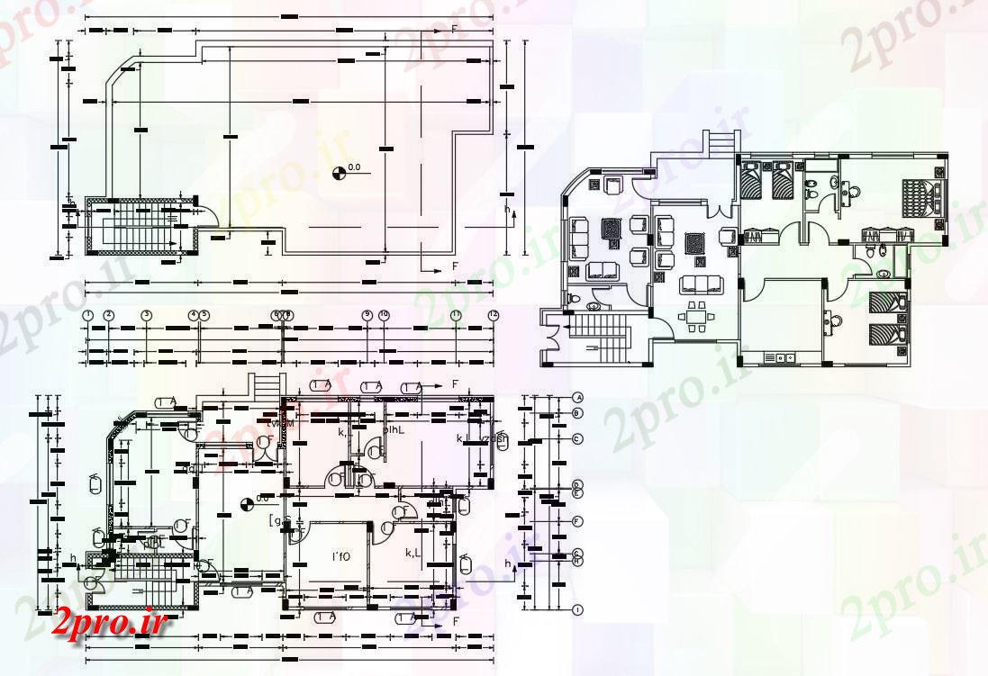 دانلود نقشه خانه های کوچک ، نگهبانی ، سازمانی - X 62 معماری 3 BHK خانه 10 در 19 متر (کد155612)