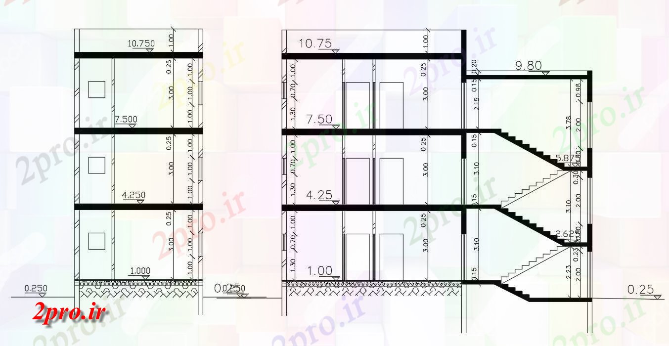 دانلود نقشه مسکونی  ، ویلایی ، آپارتمان  BHK کوچک آپارتمان   بخش نشیمن  (کد155630)