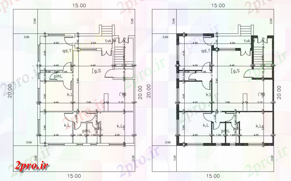 دانلود نقشه خانه های کوچک ، نگهبانی ، سازمانی - X 65 خانه (361 میدان محوطه حجم توطئه) 12 در 13 متر (کد155634)