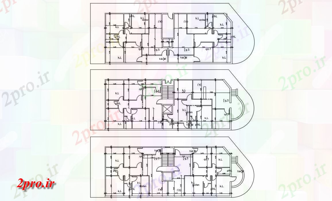 دانلود نقشه مسکونی  ، ویلایی ، آپارتمان  اتاق خواب خانه آپارتمان   طرح (کد155659)