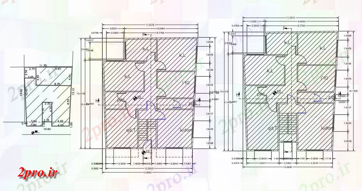 دانلود نقشه مسکونی  ، ویلایی ، آپارتمان  میدان محوطه حجم فلت طرحی خانه (کد155665)