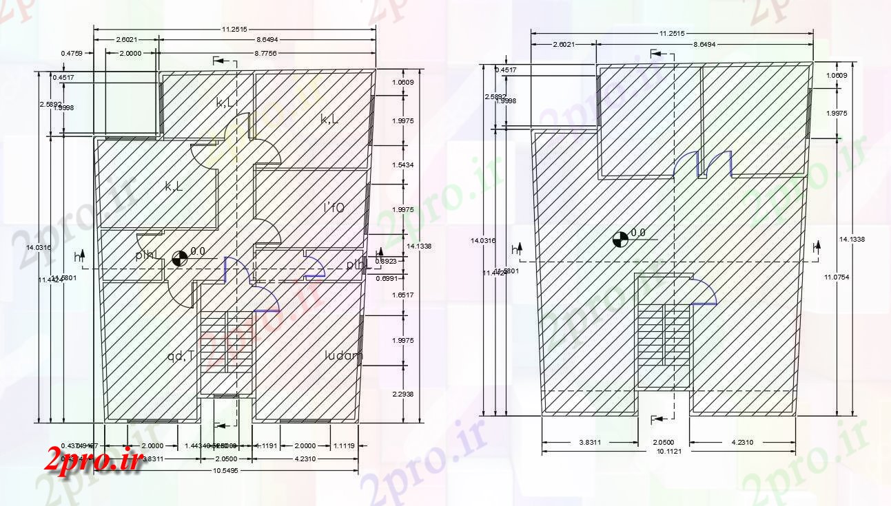 دانلود نقشه مسکونی  ، ویلایی ، آپارتمان  X 42 حجم توطئه برای آپارتمان   خانه طراحی (کد155666)