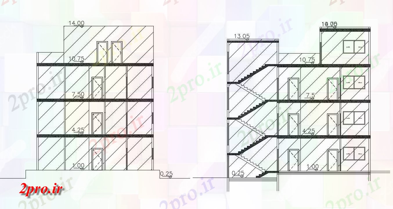 دانلود نقشه مسکونی  ، ویلایی ، آپارتمان  سطحی آپارتمان   بخش نشیمن  (کد155669)