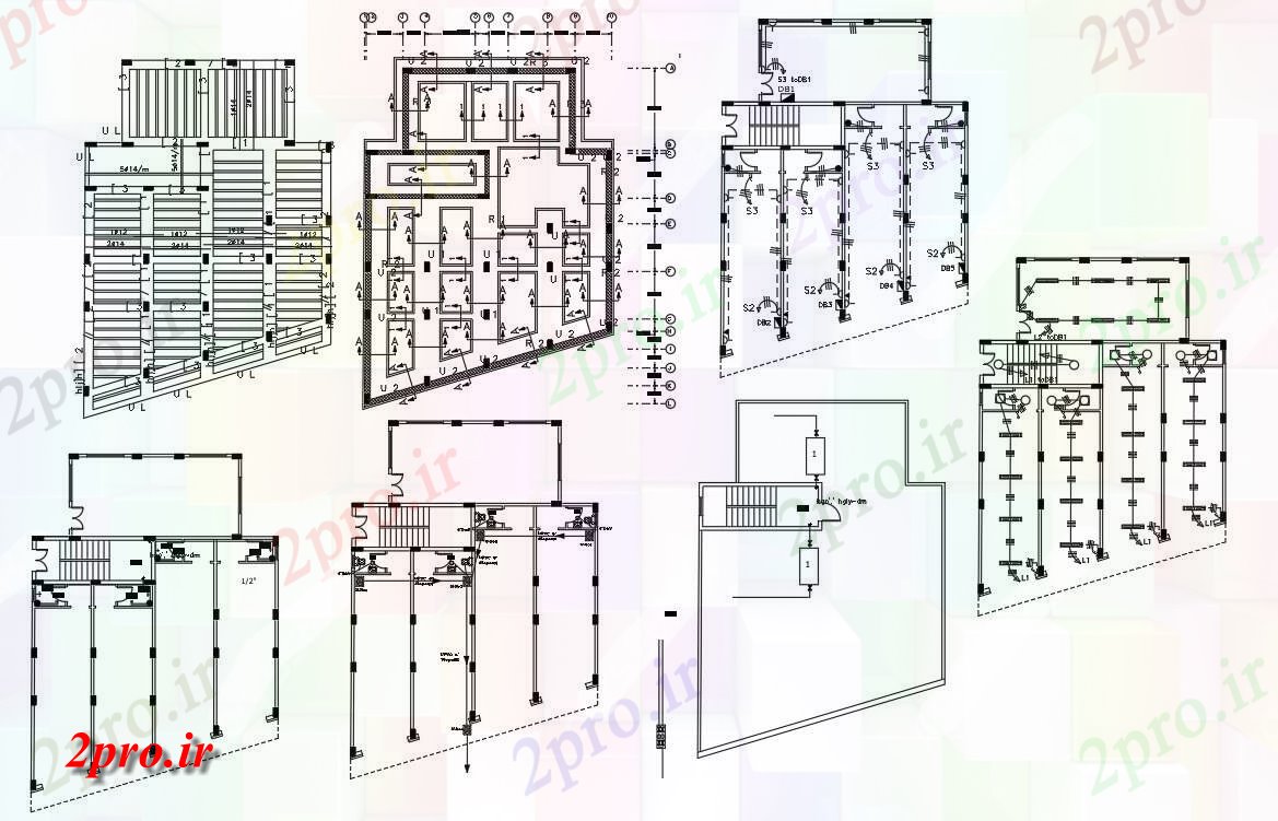 دانلود نقشه خانه های کوچک ، نگهبانی ، سازمانی - ساخت و ساز آپارتمان کار 13 در 19 متر (کد155682)