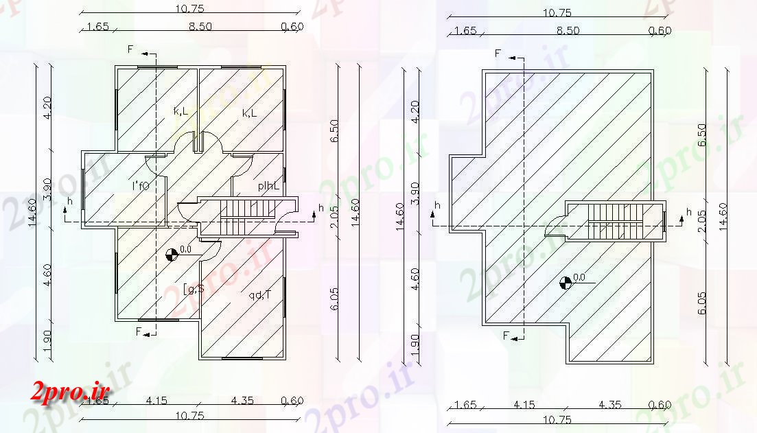 دانلود نقشه خانه های کوچک ، نگهبانی ، سازمانی - خانه مدرن برنامه ریزی با تراس طبقه طراحی 10 در 14 متر (کد155722)