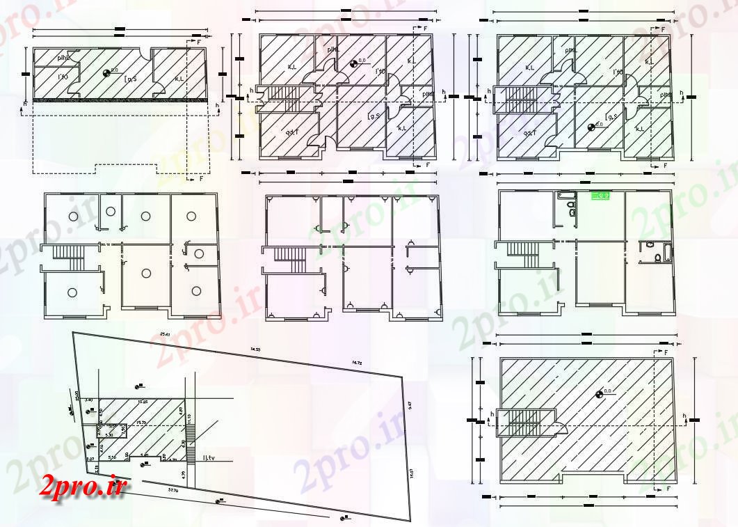 دانلود نقشه خانه های کوچک ، نگهبانی ، سازمانی - طرحی معماری خانه با سایت دان نشیمن 11 در 15 متر (کد155734)