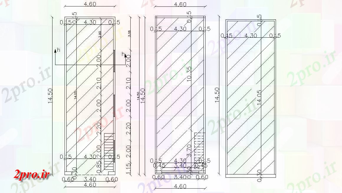 دانلود نقشه ساختمان اداری - تجاری - صنعتی کار طراحی از تنها فروشگاه طراحی به 5 در 15 متر (کد155759)