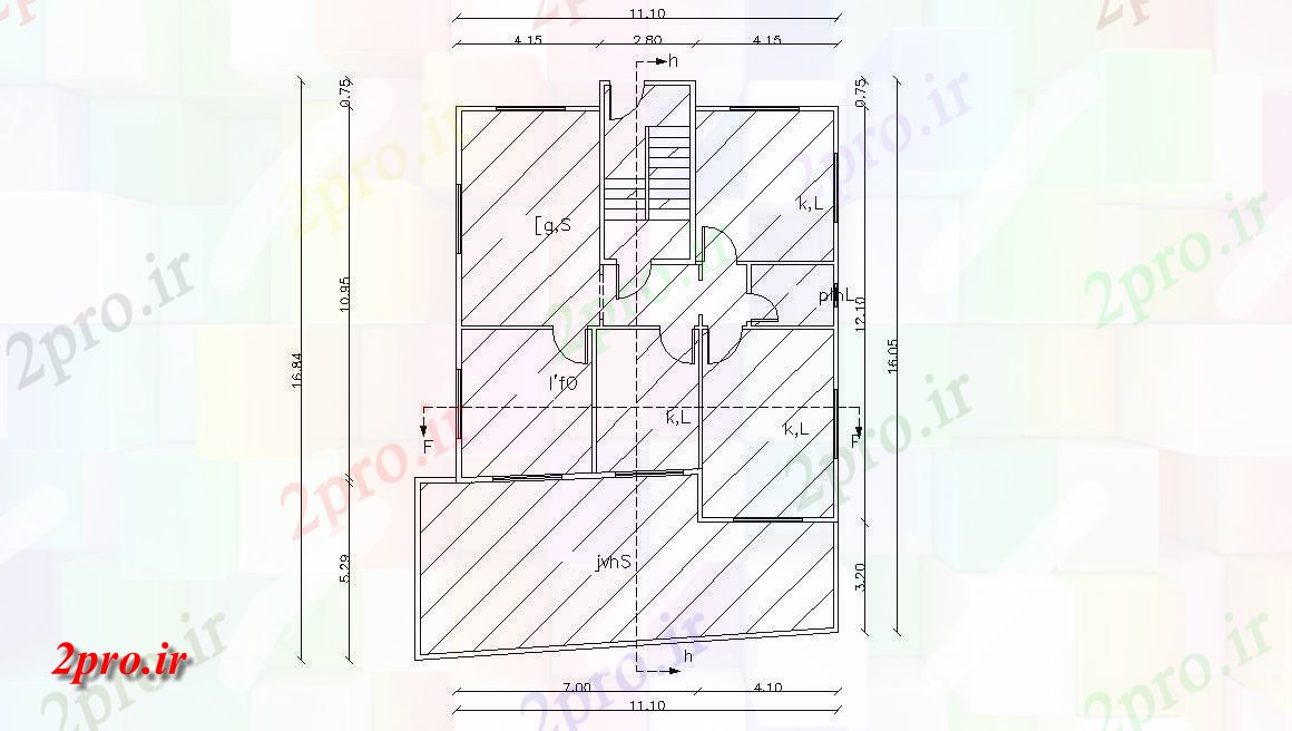 دانلود نقشه مسکونی  ، ویلایی ، آپارتمان  برنامه ریزی آپارتمان   با کار طراحی ابعاد  (کد155762)