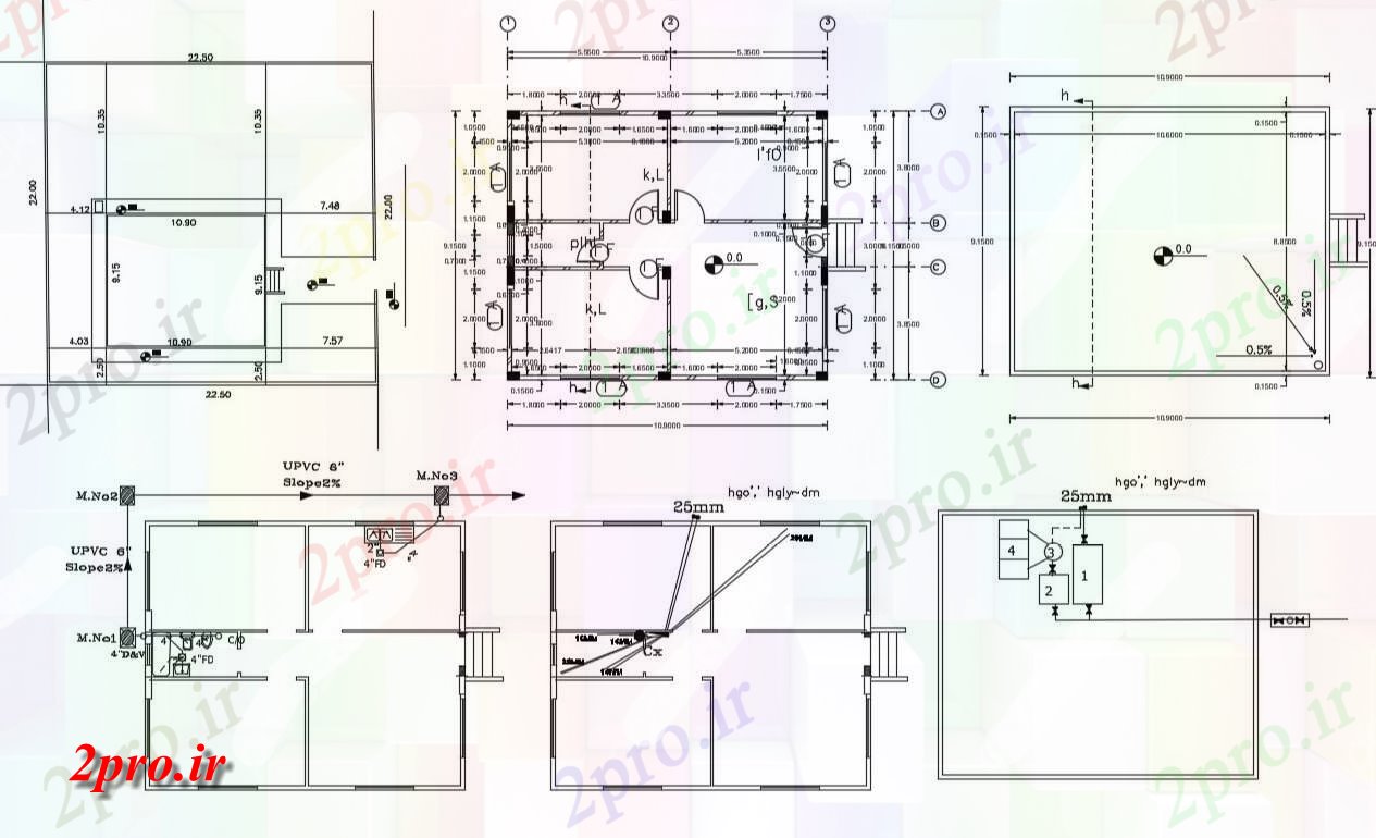 دانلود نقشه خانه های کوچک ، نگهبانی ، سازمانی - X 32 'اندازه پلات برای 2 BHK طرحی خانه 9 در 10 متر (کد155776)