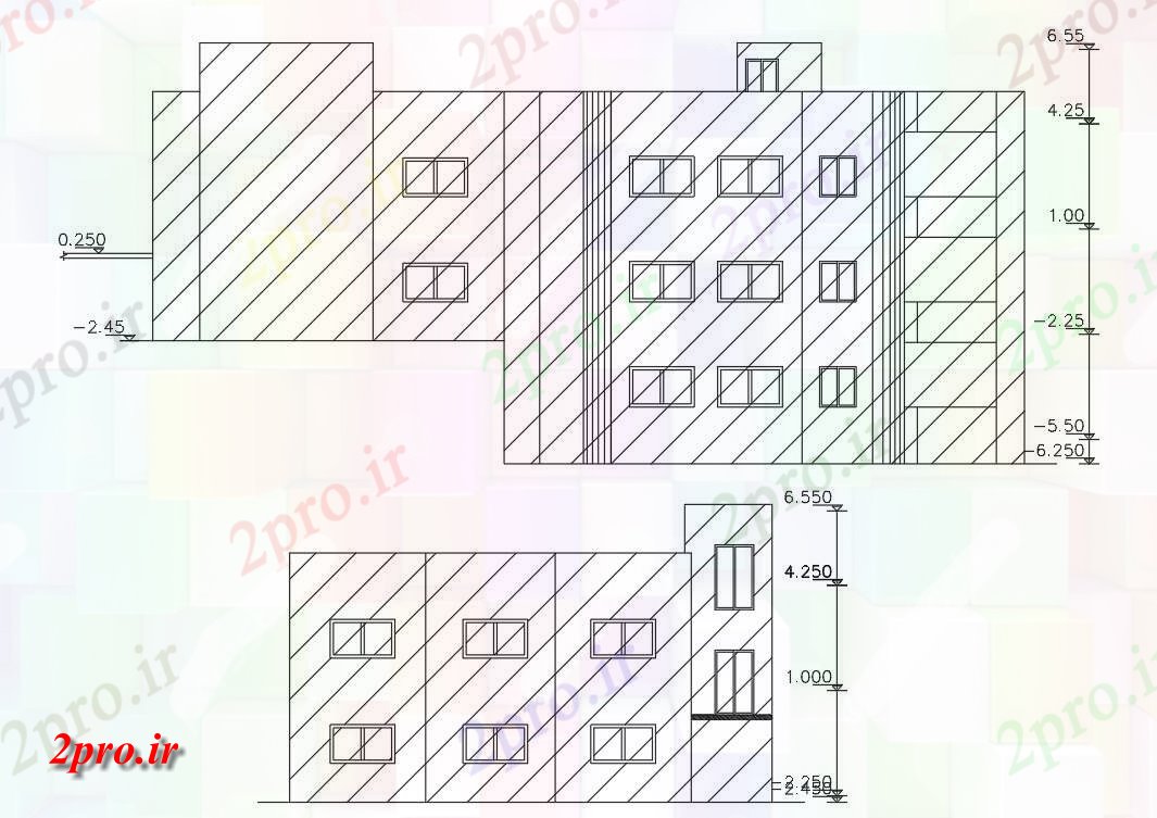 دانلود نقشه مسکونی  ، ویلایی ، آپارتمان  چند آپارتمان   خانه ساختمان طراحی نمای (کد155781)